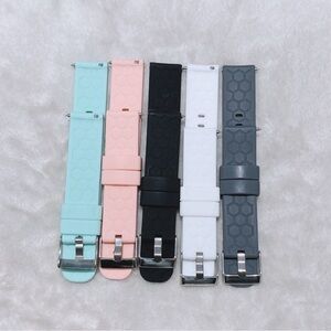 Smart Watch Bands, 19mm Soft Silicone Sports Wristband Sweat-Resistant Pack of 5